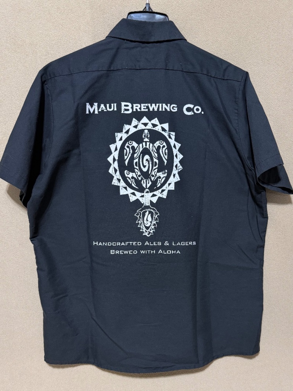 Maui Brewing Co. CornerStone Work Shirt Men's L Black Hawaii Craft Beer